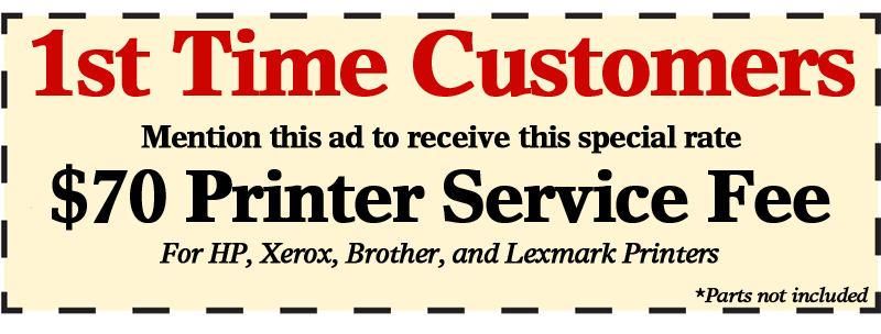 coupon-printer Printer Service Repair Coupon New Customer New Jersey Philadelphia